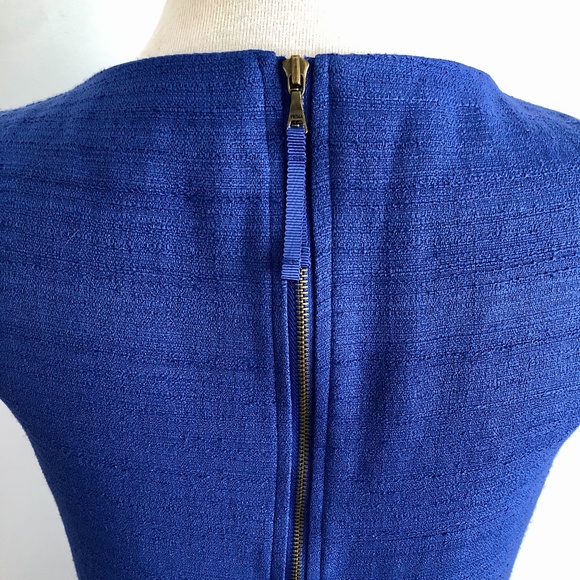 Like-New LOFT Blue Ruffle-Hem Sleeveless Dress - Picture 8 of 11